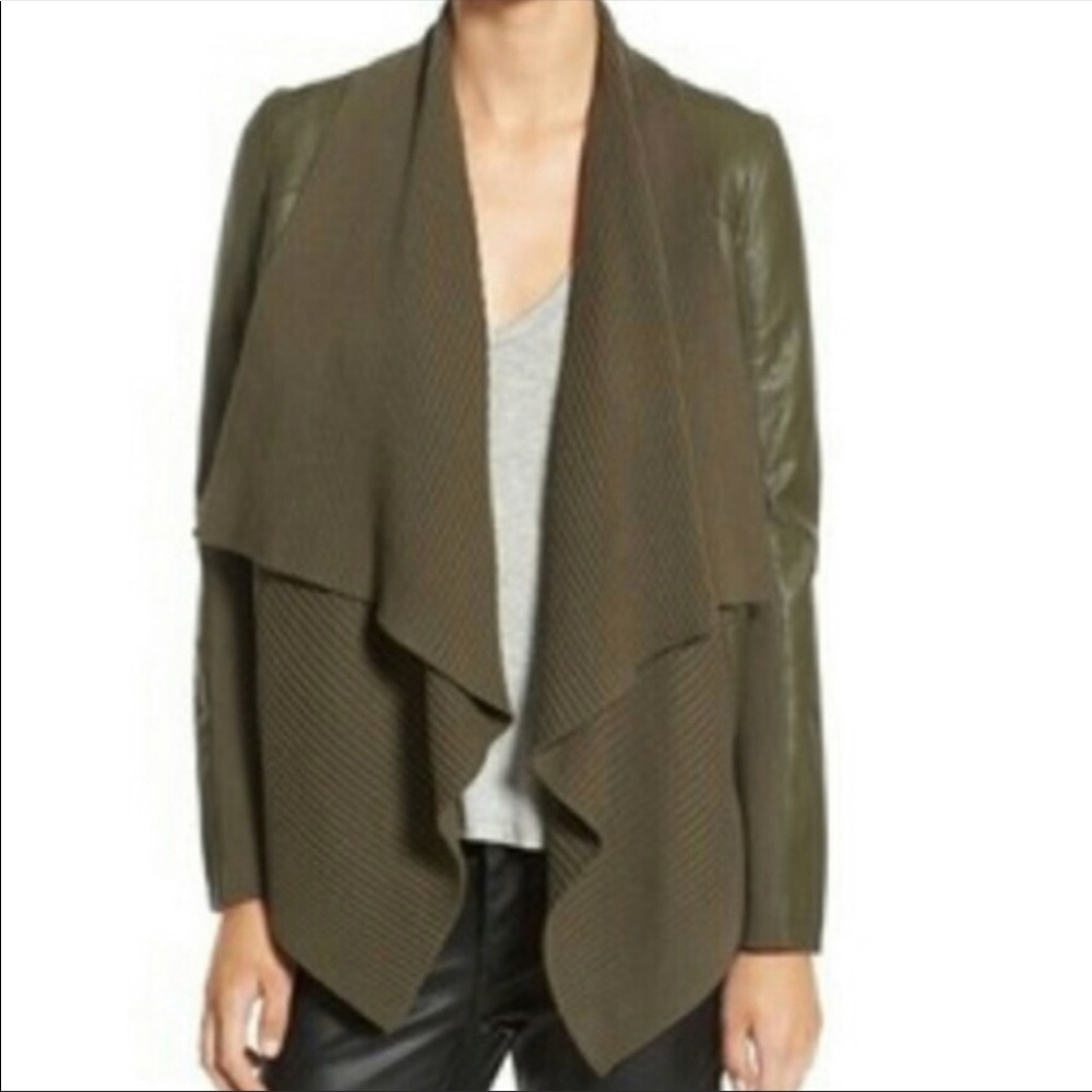 BlankNYC drape front jacket